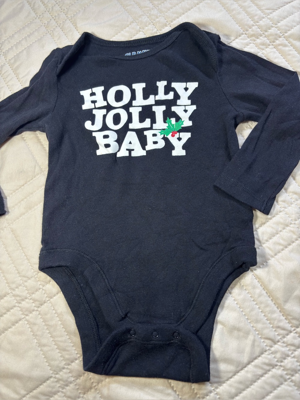 Old Navy 12-18M ‘Holly Jolly Baby’ Bodysuit